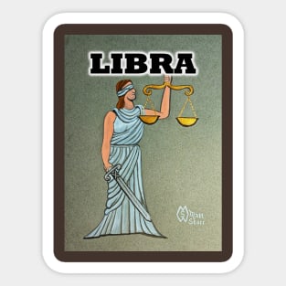 Libra the Scales zodiac sign Sticker